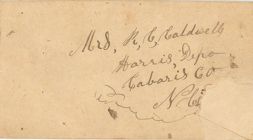 Envelope addressed to Mrs. Robert C. Caldwell